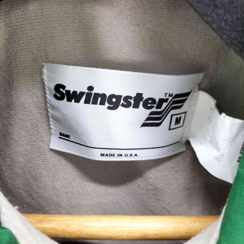 Swingster  USA製 ラグラン パイピングナイロンジャケット メンズ import:M